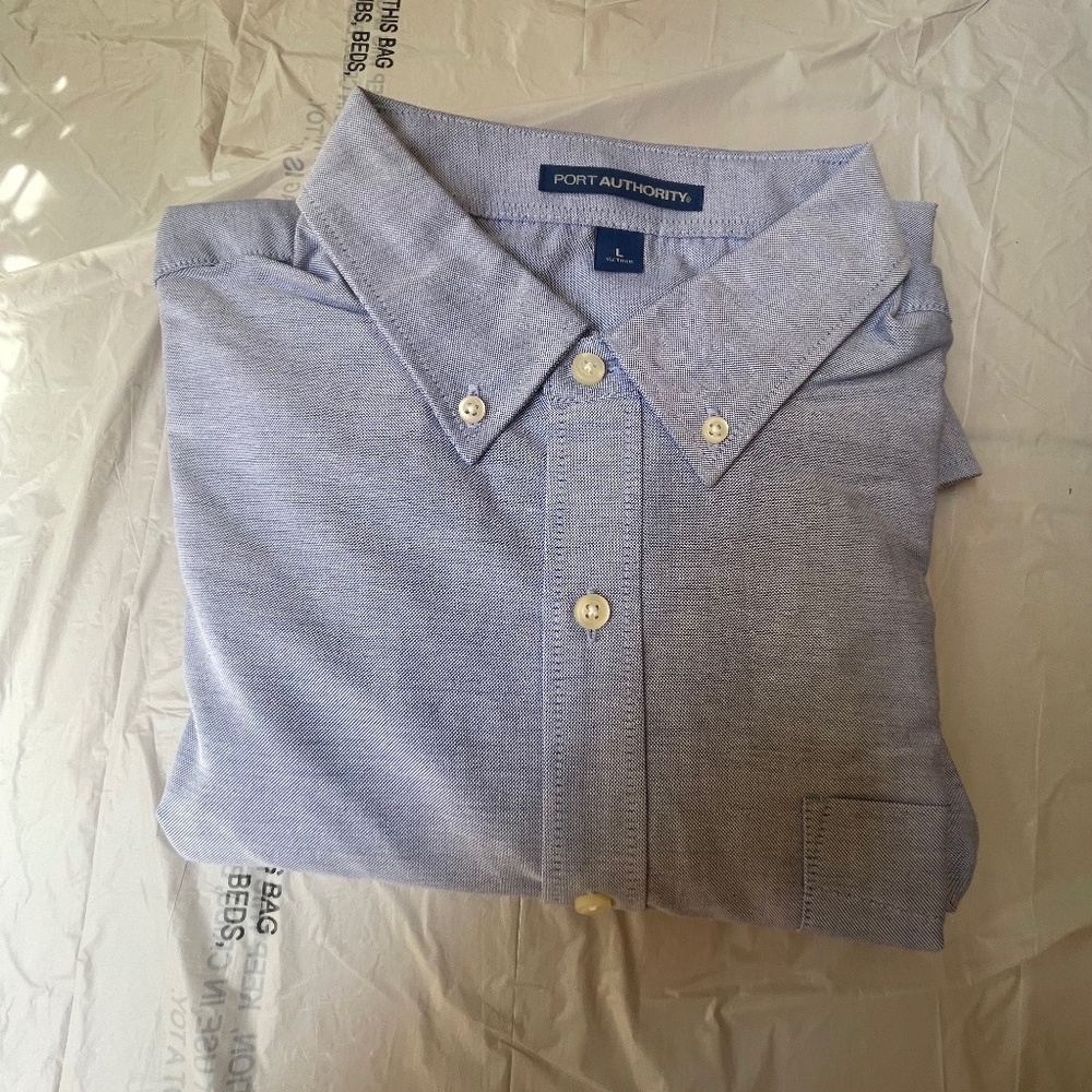 Mens light blue long sleeve button down
